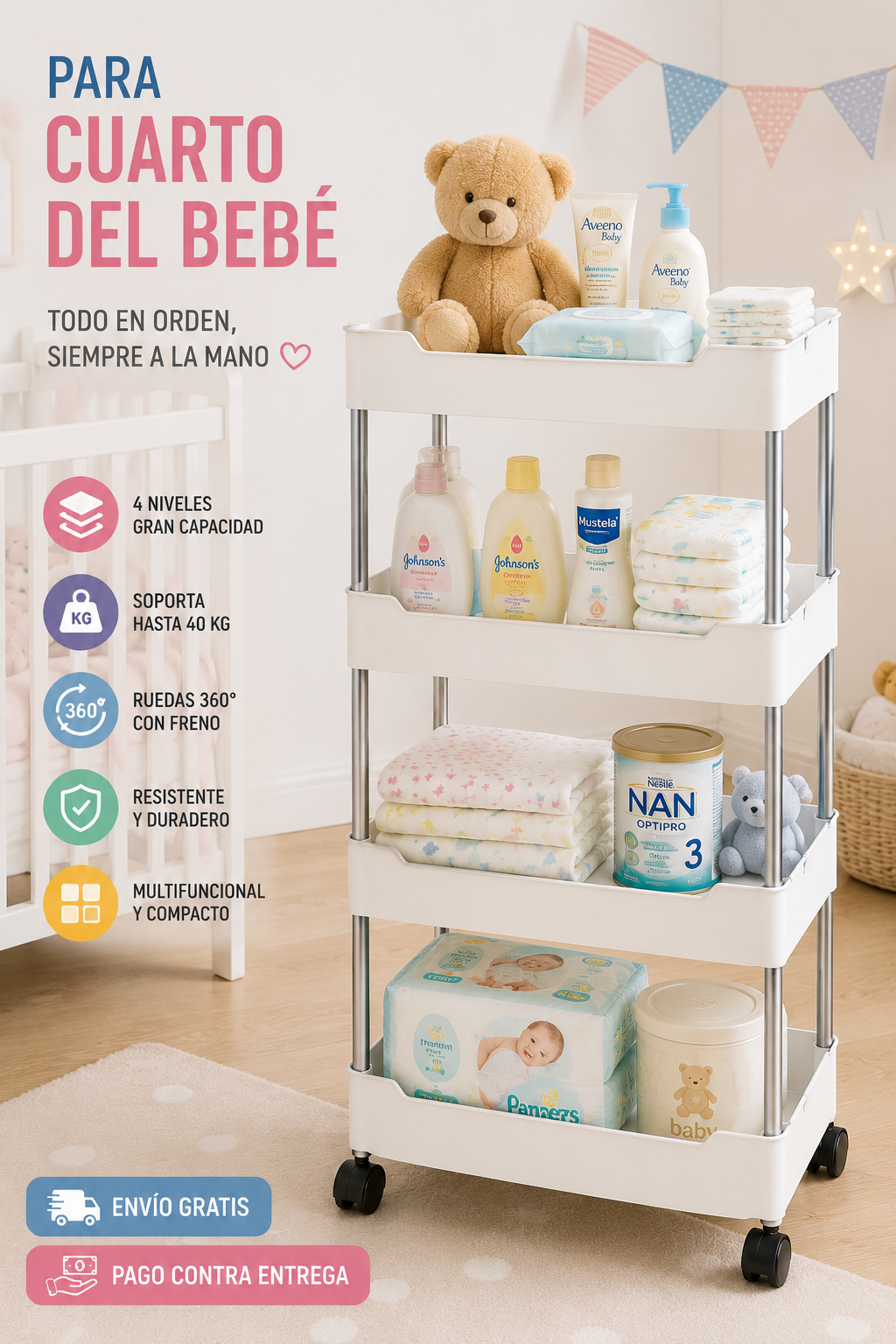 Organizador Multifuncional de 4 Niveles