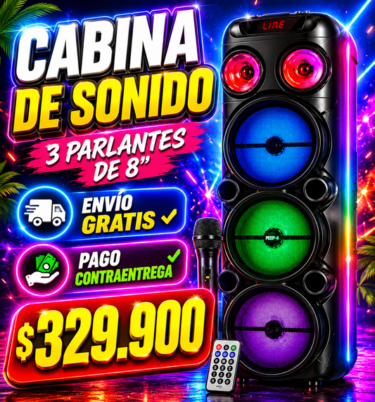 CABINA DE SONIDO TORRE 3 PARLANTES