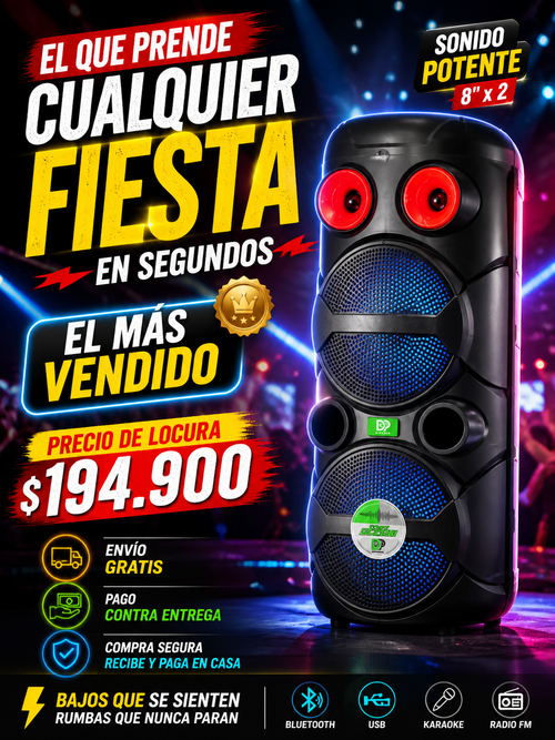 Bafle Dual de 8 Pulgadas