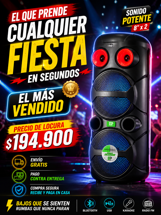 Bafle Dual de 8 Pulgadas