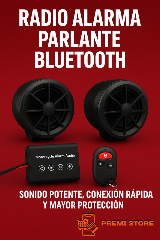 Alarma Radio Parlante Para Moto con Bluetooth