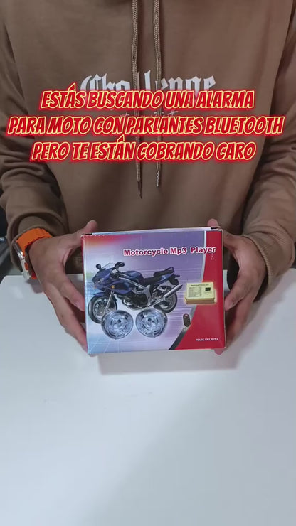 Alarma Radio Parlante Para Moto con Bluetooth